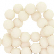 Perles acryliques 8 mm Blanc cass&eacute;
