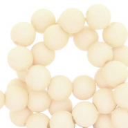 Perles acryliques 6 mm Blanc vanille