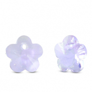 Pendentifs en verre Crystal glass fleur Violet clair