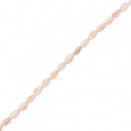 Perles coquillage ovale Rose-sable marron
