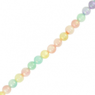 Perles coquillage rond Pastel multicolore