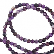 Pierres naturelles Agate 3mm facettées Violet foncé