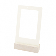 Pr&eacute;sentoir bijoux pour boucles d'oreilles Natural-blanc cass&eacute;