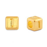 Perles alphabet en m&eacute;tal DQ 1 Dor&eacute; (sans nickel)