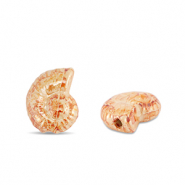 Perles en c&eacute;ramique DQ grecque coquille Orange