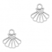 Breloques en acier Inox coquille Argent&eacute;