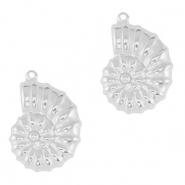 Breloques en acier Inox coquille de mer Argenté