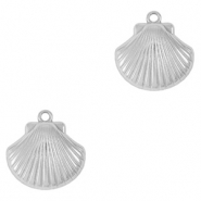 Breloques en acier Inox coquille Argenté