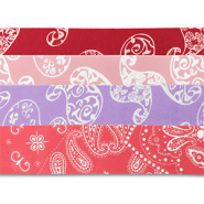 M&eacute;lange de 4 bandanas Rouge-rose clair-violet-rose fonc&eacute;