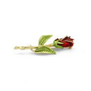 Broches rose Rouge-vert-doré