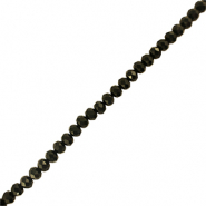 Perles à facettes 3x2mm disque Heishi Noir