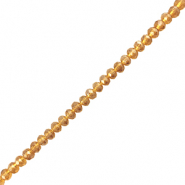 Perles à facettes 3x2mm disque Heishi Marron