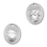 BY31® Breloque en acier Inox numéros des anges 444 / protection Argenté