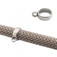 M&eacute;tal DQ anneau avec &oelig;illet Argent&eacute; antique (sans nickel)