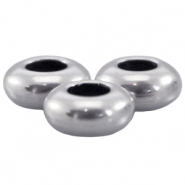 M&eacute;tal DQ perle 7x3mm Argent&eacute; antique (sans nickel)