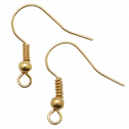 Boucles d'oreilles crochets en m&eacute;tal DQ Dor&eacute; (sans nickel)