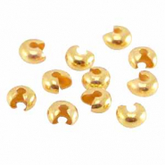 Appr&ecirc;ts en m&eacute;tal DQ cache perles &agrave; &eacute;craser pour perles 4mm Dor&eacute; (sans nickel)