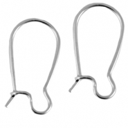 Boucles d'oreilles fil dormeuses en m&eacute;tal DQ 18mm Argent&eacute; antique (sans nickel)