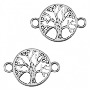 Métal DQ connecteur arbre Argenté antique (sans nickel)