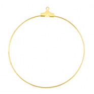 Supports boucles d'oreilles cr&eacute;oles 50mm en m&eacute;tal DQ Dor&eacute; (sans nickel)