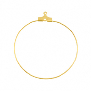 Supports boucles d'oreilles cr&eacute;oles 40mm en m&eacute;tal DQ dor&eacute; (sans nickel)