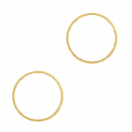 Breloques en métal DQ connecteur cercle 14mm Doré (sans nickel)