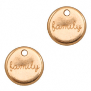 Breloques en métal DQ "family" 12mm Doré rosé (sans nickel)