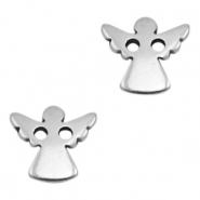 Breloques en métal DQ connecteur ange Argenté antique (sans nickel)