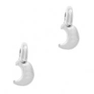 Breloques en m&eacute;tal DQ lune Argent&eacute; antique (sans nickel)