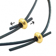 Perles stoppeur en m&eacute;tal DQ 7x3mm Dor&eacute; (sans nickel)