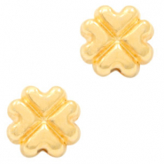 Perles en m&eacute;tal DQ 4 c&oelig;urs Dor&eacute; (sans nickel)