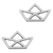 Breloques en métal DQ connecteur bateau Argenté antique (sans nickel)