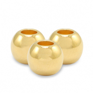 Perles en m&eacute;tal DQ 6mm Dor&eacute; (sans nickel)