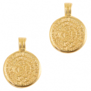 Breloques en métal DQ disque de Festos 16mm Doré (sans nickel)