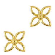 Breloques en métal DQ breloque / connecteur fleur Doré (sans nickel)