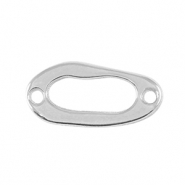 Breloques en métal DQ connecteur ovale Argenté antique (sans nickel)