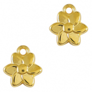 Breloques en métal DQ fleur Doré (sans nickel)