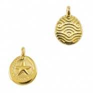 Breloques en m&eacute;tal DQ &eacute;toile de mer Dor&eacute; (sans nickel)