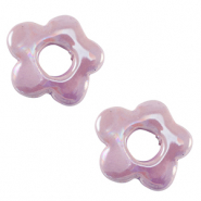 Perles en c&eacute;ramique DQ grecque fleur Violet lavande