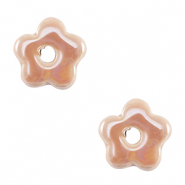 Perles en c&eacute;ramique DQ grecque fleur Rose blush