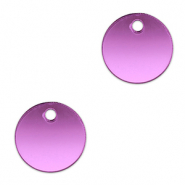 Pendentifs accroche-regard 16mm Violet lilas m&eacute;tallique