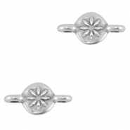 Breloques en métal DQ connecteur Argenté antique (sans nickel)