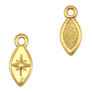 Breloques en m&eacute;tal DQ &eacute;toile ovale Dor&eacute; (sans nickel)