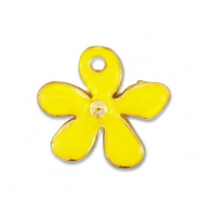 Breloques en m&eacute;tal DQ fleur Dor&eacute;-jaune (sans nickel)