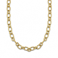 Colliers en acier Inox chaîne maille torsadé Doré