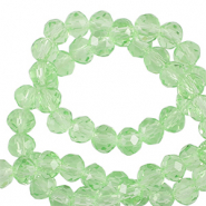 Perles à facettes 3x2mm disque Heishi Vert printemps