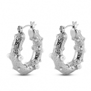 Boucles d'oreilles / puces d’oreilles en acier Inox Argenté