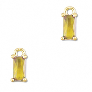 Pendentifs en verre Crystal glass rectangle Jaune-doré