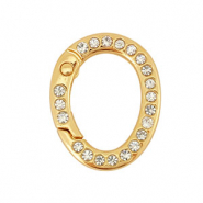 Apprêts colorés anneau porte-clés en forme d'œuf Doré