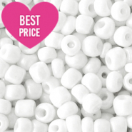 Perles de rocailles 6/0 (4 mm) Blanc
